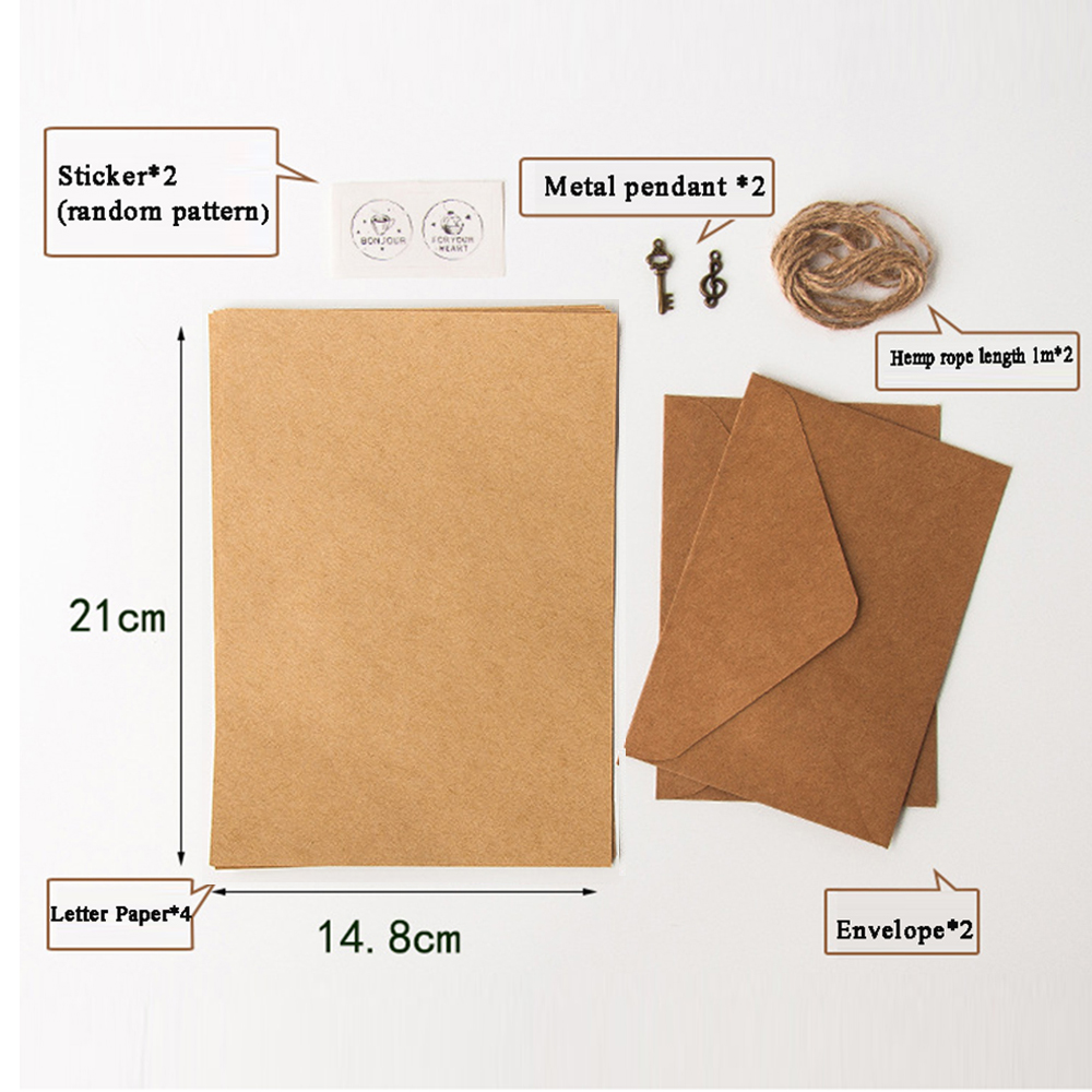 Letter Envelope Kraft - Sobre de invitación de estilo europeo,