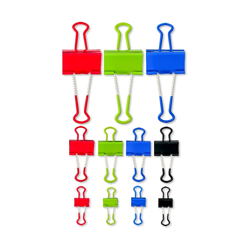 Binder Clip Assorted - Clips de Sujeción, Colores y Tamaños