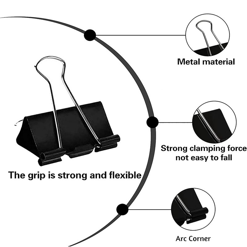 Binder Clip Assorted - 【2026 TOP Global】Clips para Papel, Paquete