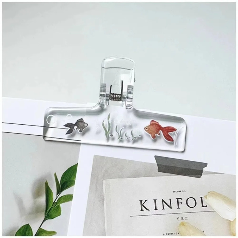 Binder Clip Assorted - Clip transparente de acrílico para guardar