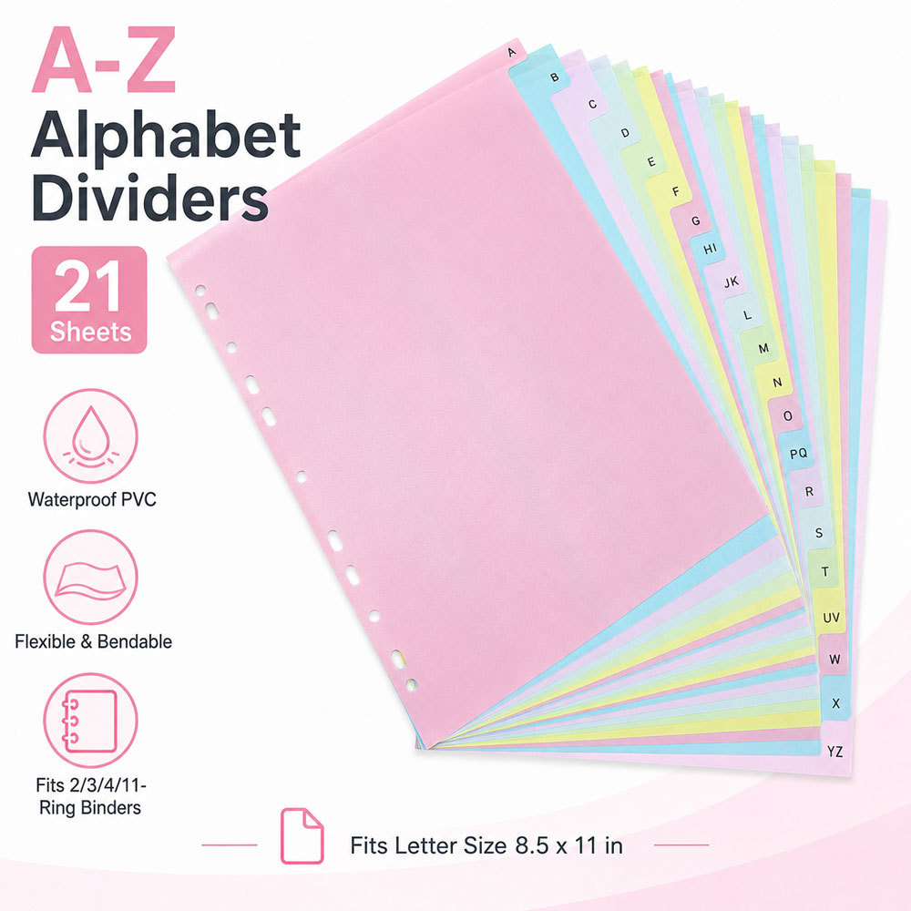 Index Tab Divider - Separadores de carpetas con el alfabeto