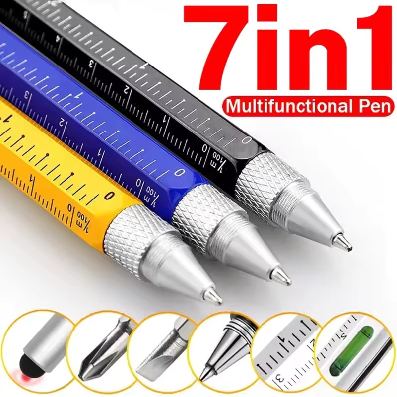 Stationery Supply - Bolígrafo Multifuncional 7 en 1, Lápiz
