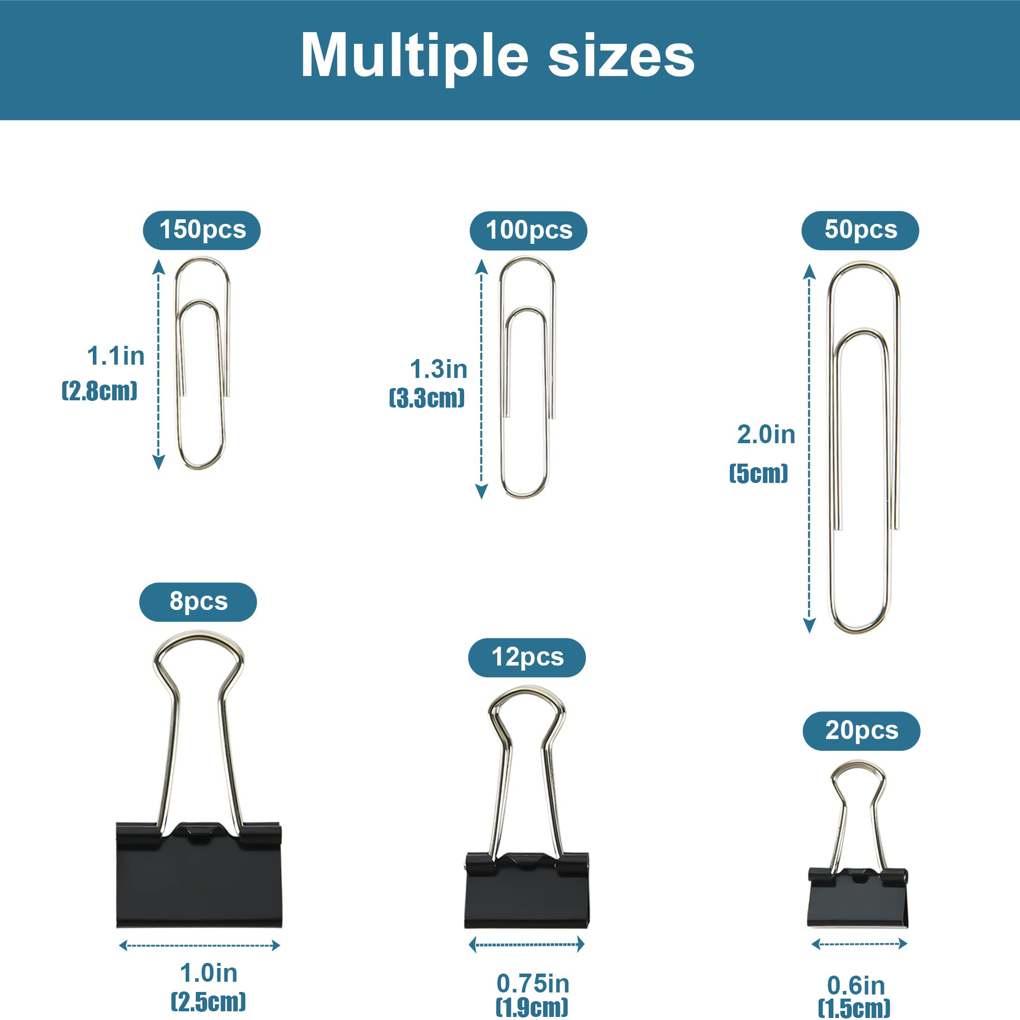 Juego de Clips para Encuaderna - Binder Clip Assorted reseña y precio