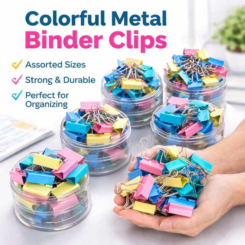 Juego de 40 clips metálicos la - Binder Clip Assorted reseña y precio
