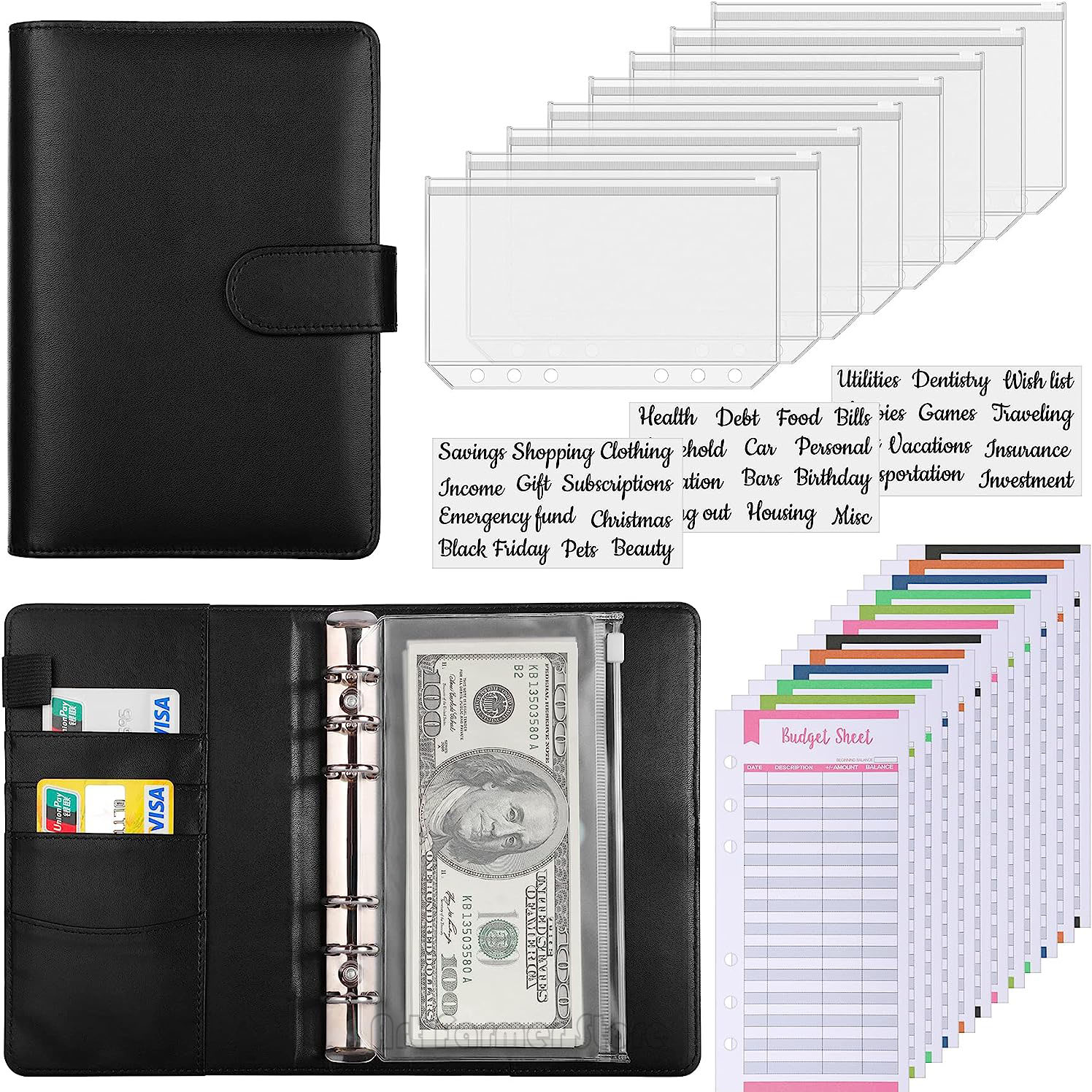 Carpeta de presupuesto A6 con  - Planner Weekly Budget reseña y precio