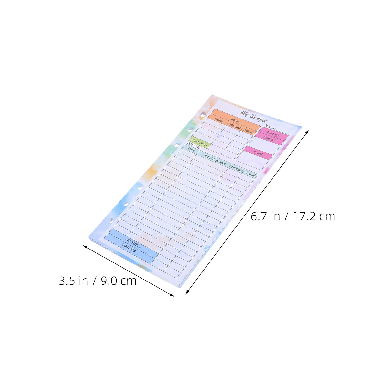 28 Hojas A6 para Planificador, - Planner Weekly Budget reseña y precio