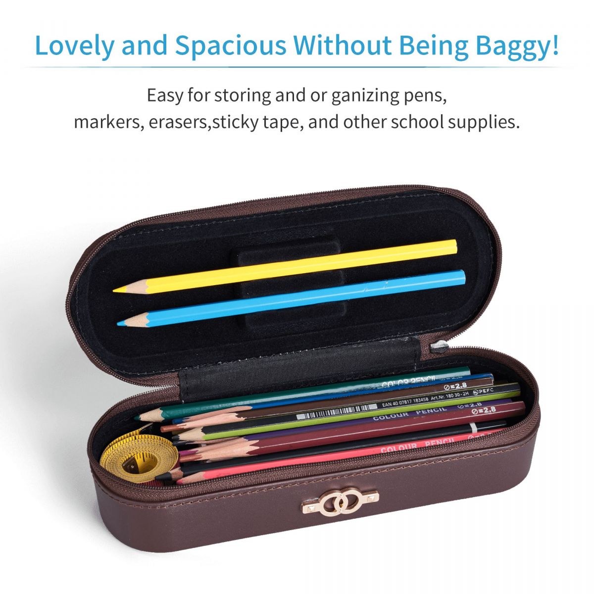 Estuche de cuero para lápices  - Office Supply Vs Stationery reseña y precio
