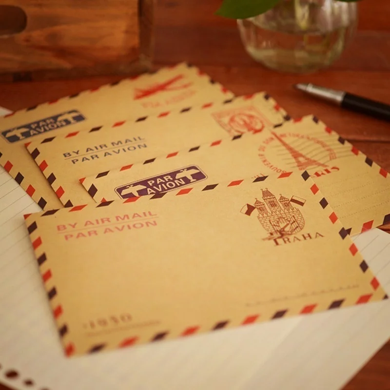 10 Uds 9,7*7,5 cm Retro Popula - Letter Envelope Kraft reseña y precio