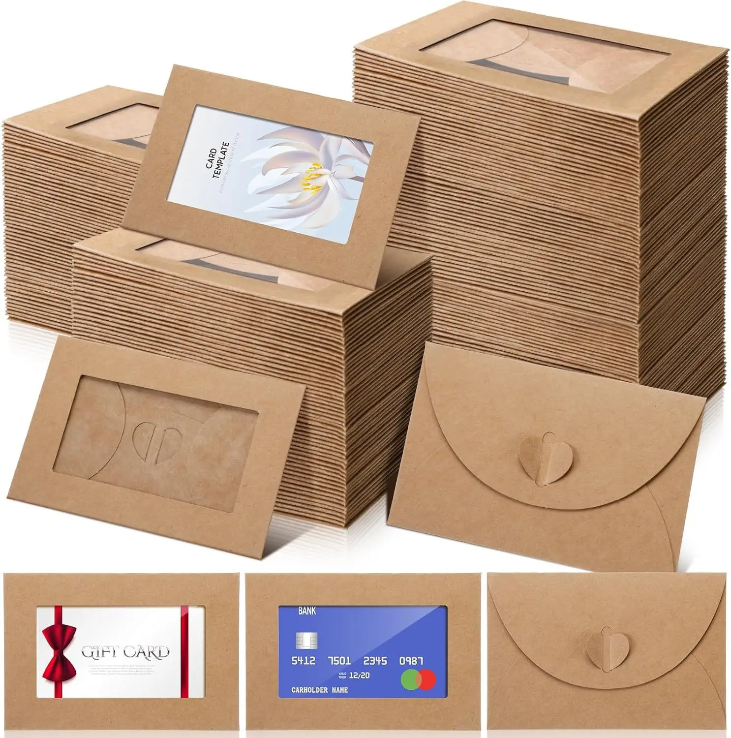 50 unids/lote 10,5X7cm sobre p - Letter Envelope Kraft reseña y precio
