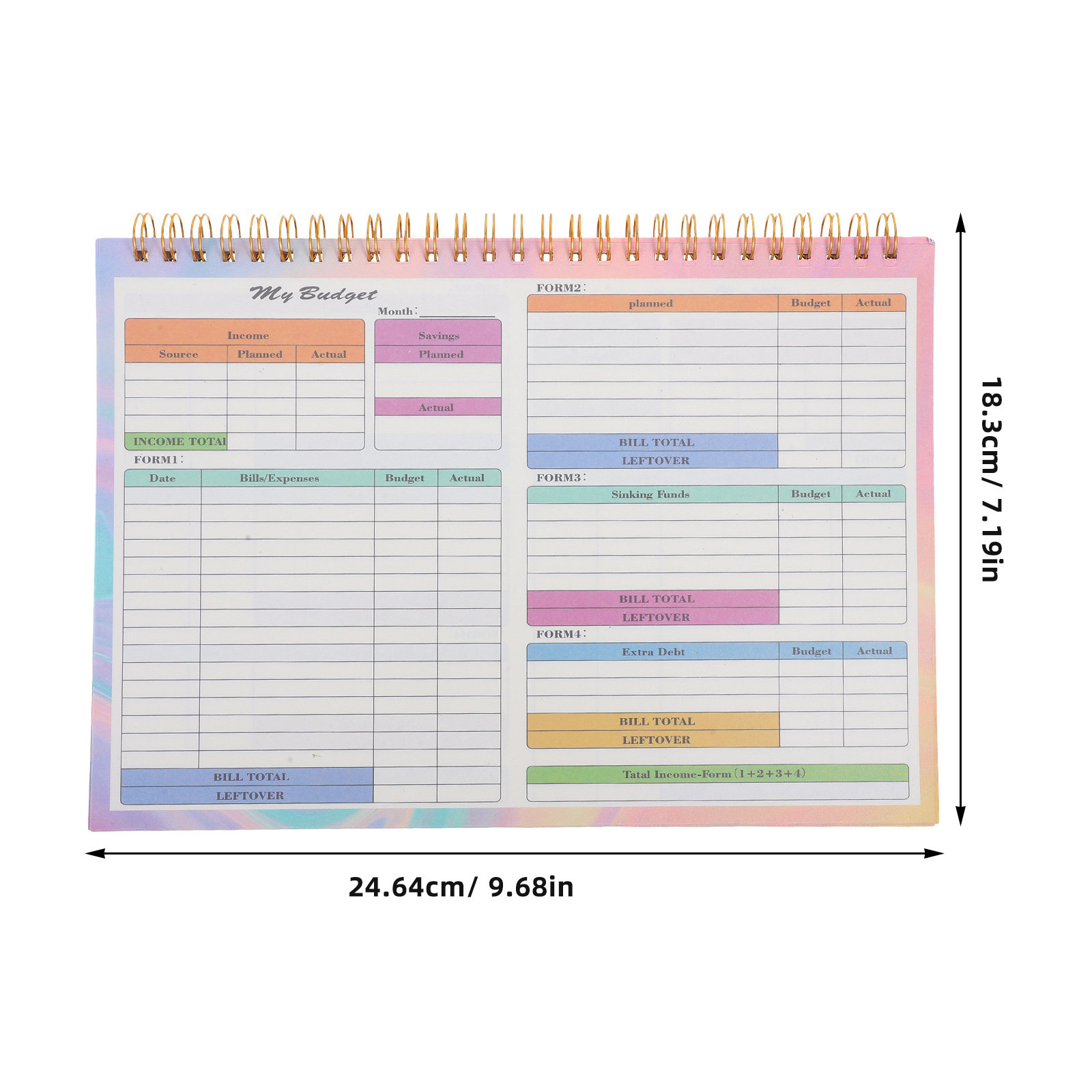Libro de Registro de Gastos Fi - Planner Weekly Budget reseña y precio
